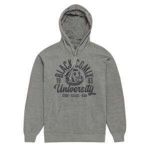 Black Comix University Unisex garment-dyed hoodie